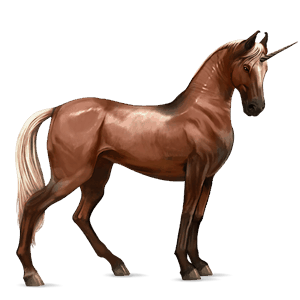 licorne de selle marwari alezan crins lavés