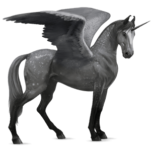 licorne de selle ailée marwari alezan crins lavés