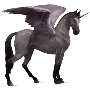 licorne de selle ailée arabe bai