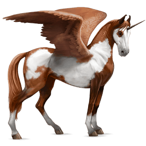 licorne de selle ailée marwari bai brûlé