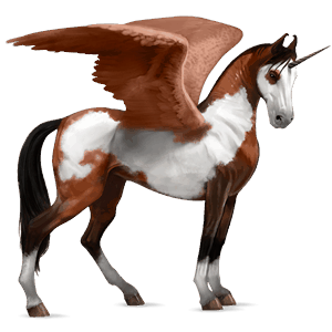 licorne de selle ailée marwari alezan brûlé