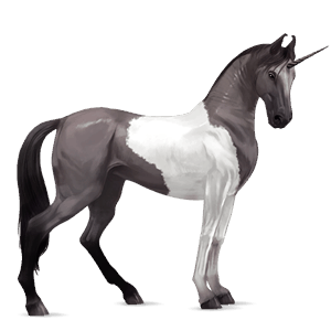 licorne de selle shagya gris pommelé