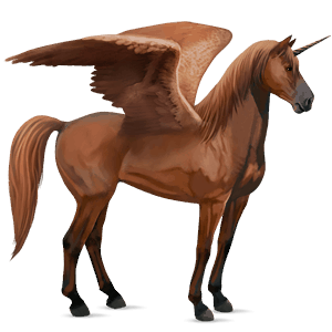 licorne de selle ailée mustang alezan