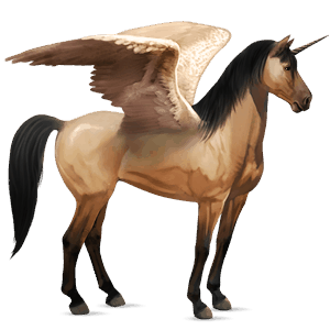 licorne de selle ailée mustang isabelle