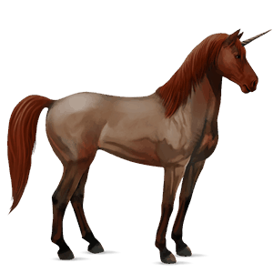 licorne de selle mustang aubère