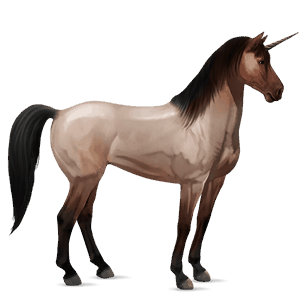 licorne de selle mustang rouan
