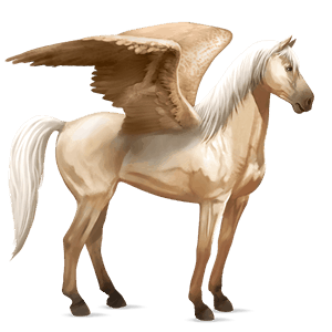 pégase de selle mustang palomino