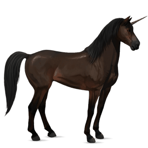 licorne de selle mustang bai brûlé