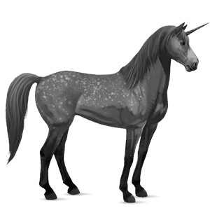 licorne de selle hackney gris pommelé