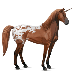licorne de selle mustang spotted alezan