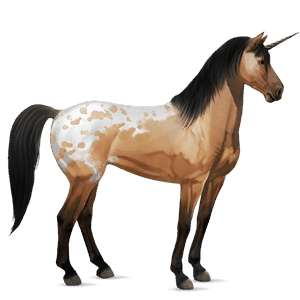 licorne de selle mustang bai brûlé
