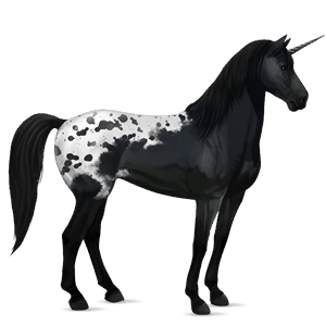 licorne de selle mustang spotted noir