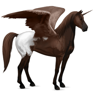 licorne de selle ailée arabe gris truité