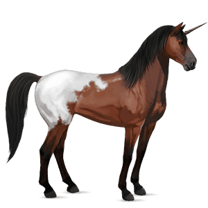 licorne de selle mustang alezan