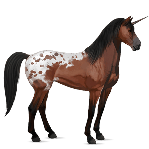 licorne de selle mustang spotted cerise