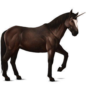 licorne de selle trotteur français alezan