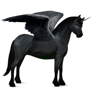 poney licorne ailé new forest bai