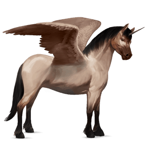 poney licorne ailé dartmoor rouan