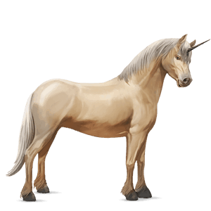 poney licorne quarter pony palomino