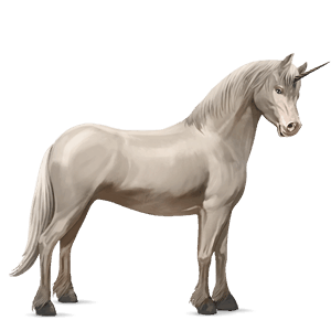 poney licorne quarter pony gris truité