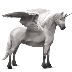 poney licorne ailé kerry bog gris clair