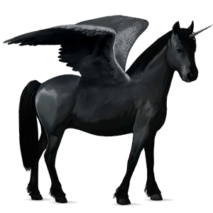 poney licorne ailé kerry bog bai brûlé