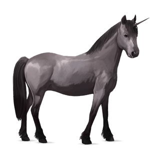 poney licorne gris clair