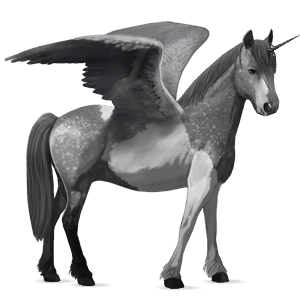 poney licorne ailé poney de selle belge alezan brûlé crins lavés