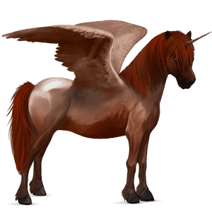 poney licorne ailé new forest alezan