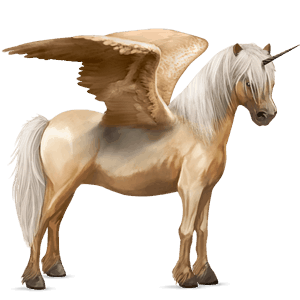poney licorne ailé français de selle bai cerise