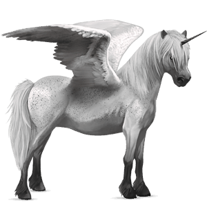poney licorne ailé kerry bog gris souris