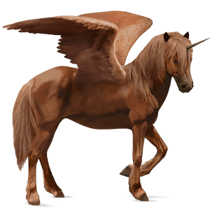 licorne de selle ailée cheval islandais alezan brûlé