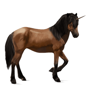 licorne de selle brumby bai