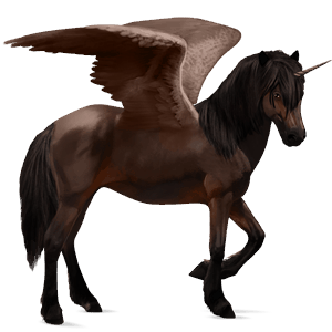 licorne de selle ailée brumby alezan brûlé