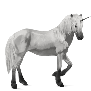 licorne de selle camargue gris clair