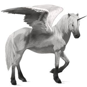 licorne de selle ailée camargue gris truité