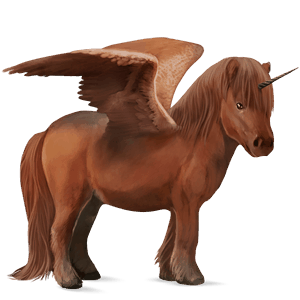 poney licorne ailé shetland alezan