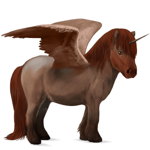 poney licorne ailé dartmoor alezan