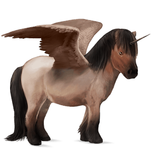 poney licorne ailé shetland rouan