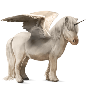 poney licorne ailé shetland bai brûlé