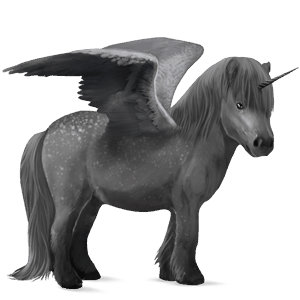 poney licorne ailé kerry bog pie tobiano gris pommelé
