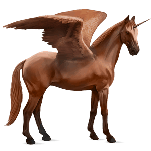 licorne de selle ailée selle français alezan