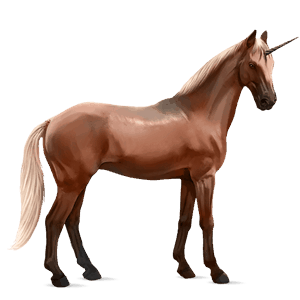 licorne de selle kwpn alezan crins lavés
