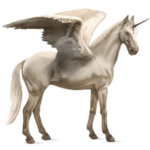 licorne de selle ailée selle français bai brûlé