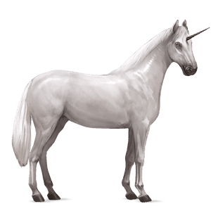 licorne de selle lusitanien gris clair