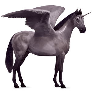 licorne de selle ailée arabe gris truité