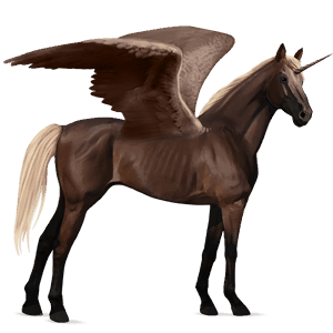 licorne de selle ailée kwpn alezan