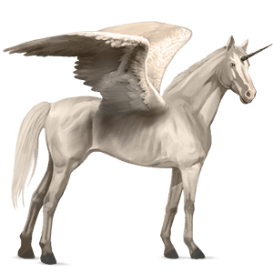 poney licorne ailé quarter pony cremello