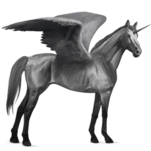 licorne de selle ailée nokota pie overo noir
