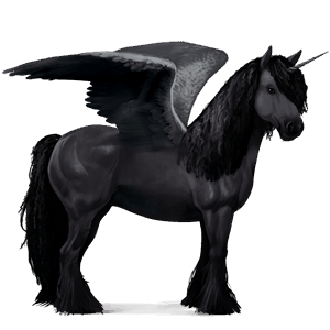 licorne de selle ailée tinker noir